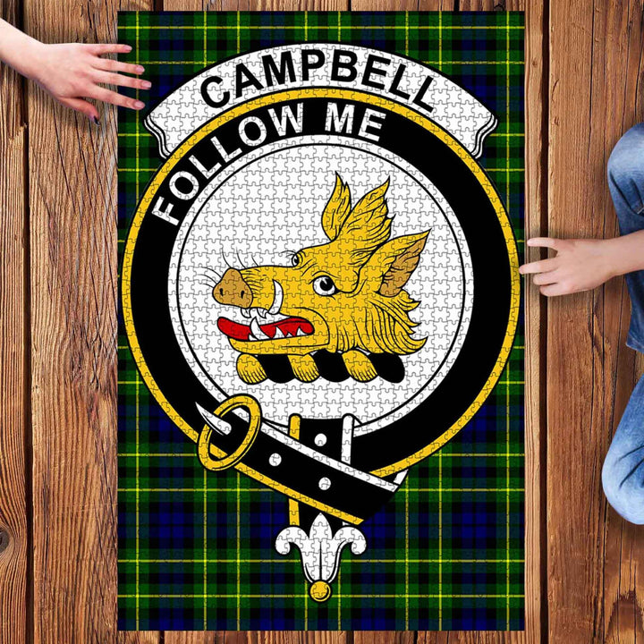 Scottish Campbell of Breadalbane Clan Crest Tartan Jigsaw Puzzle 3