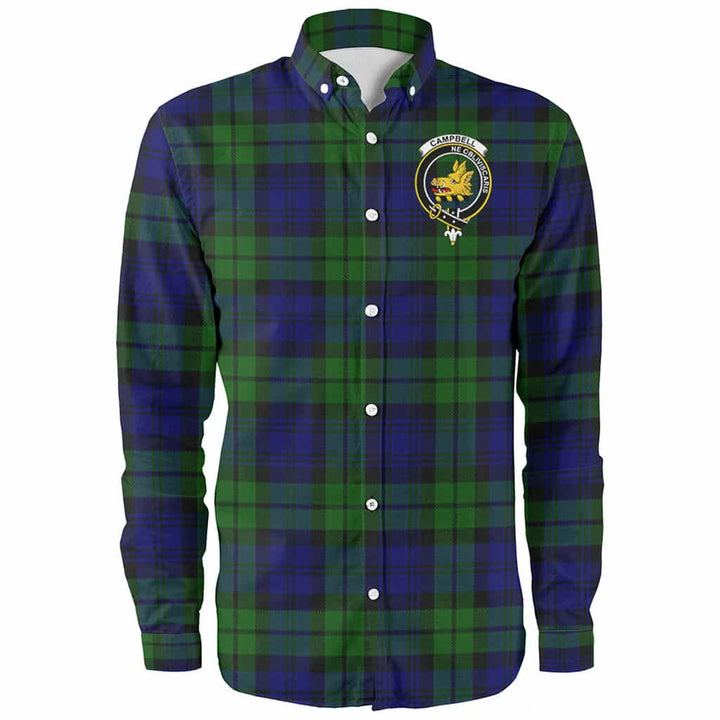 Scottish Campbell of Breadalbane Clan Crest Tartan Long Sleeve Shirt Front Side Tartan Plaid