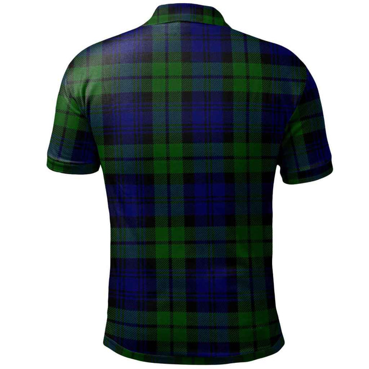 Scottish Campbell of Breadalbane Clan Crest Tartan Polo Shirt Back Side Tartan Plaid