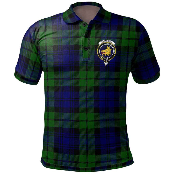 Scottish Campbell of Breadalbane Clan Crest Tartan Polo Shirt Front Side Tartan Plaid