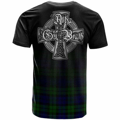 Scottish Campbell of Breadalbane Clan Crest Tartan T-Shirt - Alba Gu Brath Family Crest Celtic Inspired Back Side Tartan Plaid