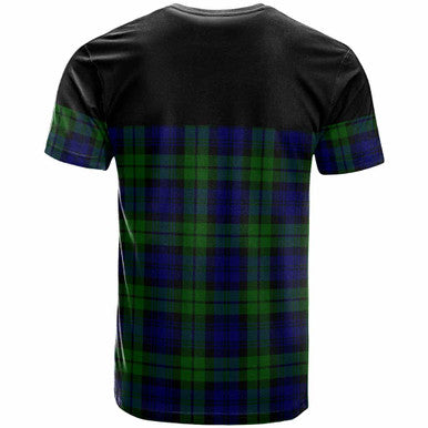 Scottish Campbell of Breadalbane Clan Crest Tartan T-Shirt - Horizontal Style Back Side Tartan Plaid
