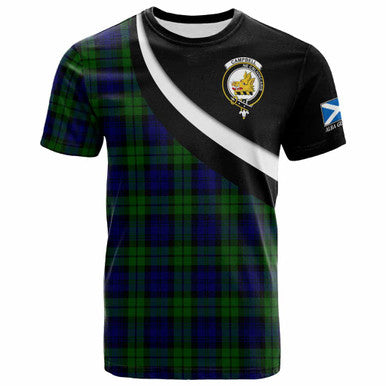 Scottish Campbell of Breadalbane Clan Crest Tartan T-Shirt - Scotland Forever Style Front Side Tartan Plaid