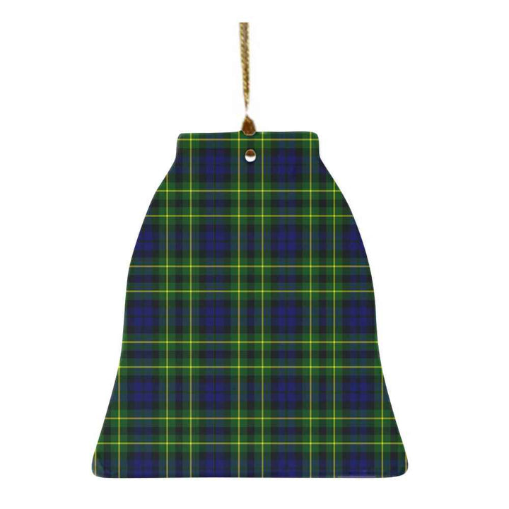 Scottish Campbell of Breadalbane Modern Clan Tartan Ceramic Ornament Bell Shape Tartan Plaid