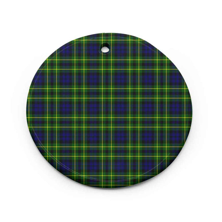 Scottish Campbell of Breadalbane Modern Clan Tartan Ceramic Ornament Circle Shape Tartan Plaid
