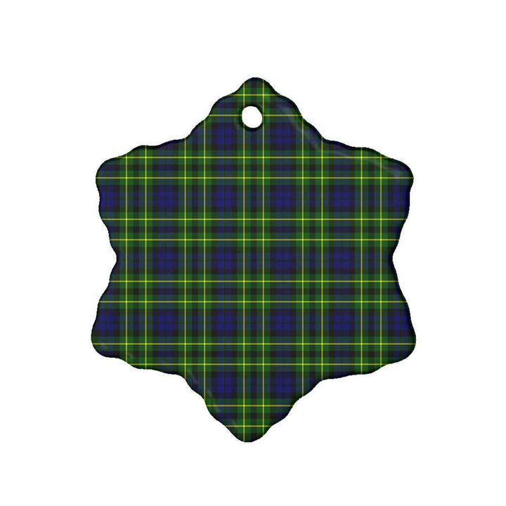 Scottish Campbell of Breadalbane Modern Clan Tartan Ceramic Ornament Snow Flake Shape Tartan Plaid