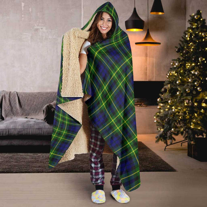 Scottish Campbell of Breadalbane Modern Clan Tartan Hooded Blanket Tartan Plaid 6