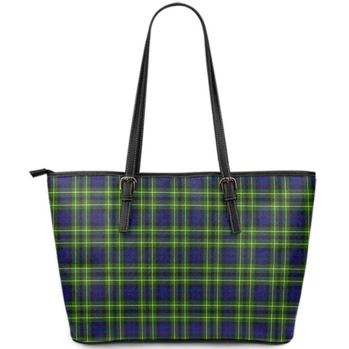 Scottish Campbell of Breadalbane Modern Clan Tartan Leather Tote Tartan Plaid