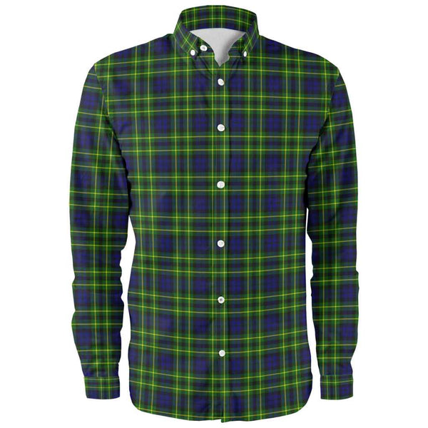Scottish Campbell of Breadalbane Modern Clan Tartan Long Sleeve Shirt Front Side Tartan Plaid