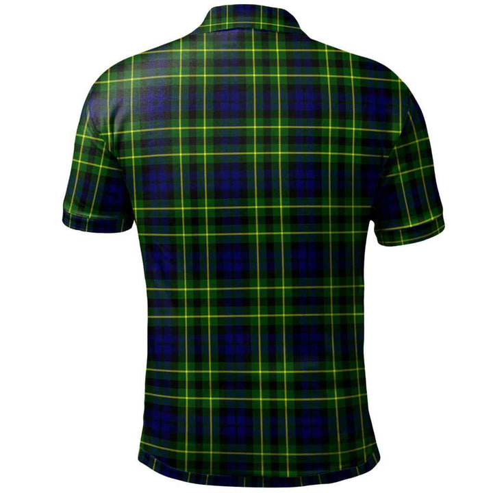 Scottish Campbell of Breadalbane Modern Clan Tartan Polo Shirt Back Side Tartan Plaid