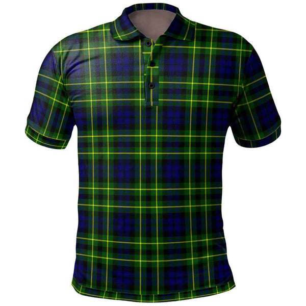 Scottish Campbell of Breadalbane Modern Clan Tartan Polo Shirt Front Side Tartan Plaid