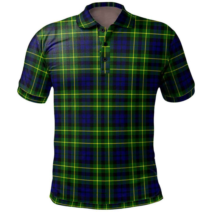 Scottish Campbell of Breadalbane Modern Clan Tartan Polo Shirt Front Side Tartan Plaid