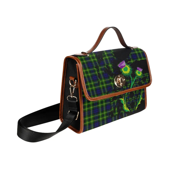 Scottish Campbell of Breadalbane Modern Clan Tartan Waterproof Canvas Bag With Thistle Tartan Plaid 3