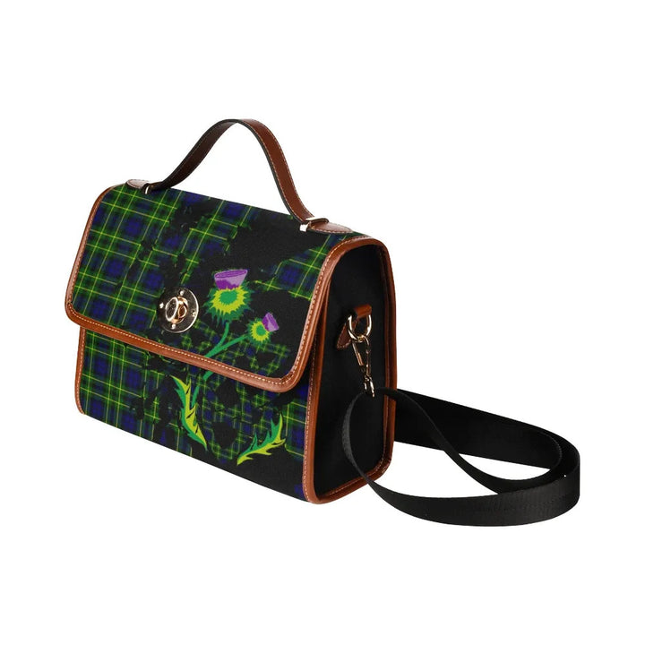 Scottish Campbell of Breadalbane Modern Clan Tartan Waterproof Canvas Bag With Thistle Tartan Plaid 4