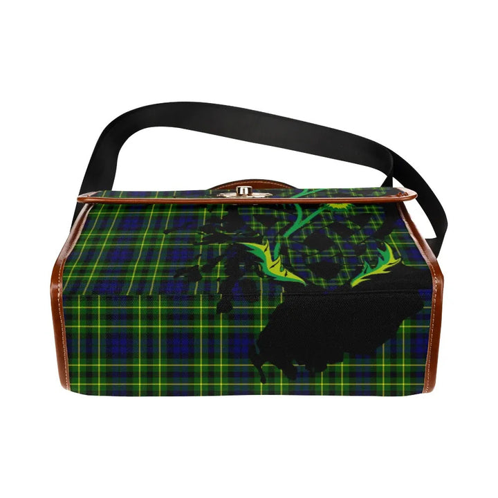 Scottish Campbell of Breadalbane Modern Clan Tartan Waterproof Canvas Bag With Thistle Tartan Plaid 5