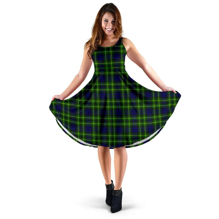 Scottish Campbell of Breadalbane Modern Clan Tartan Women Midi Dress