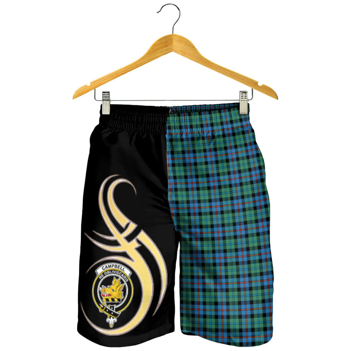 Scottish Campbell of Cawdor Ancient Clan Crest Tartan Believe in Me Men's Shorts