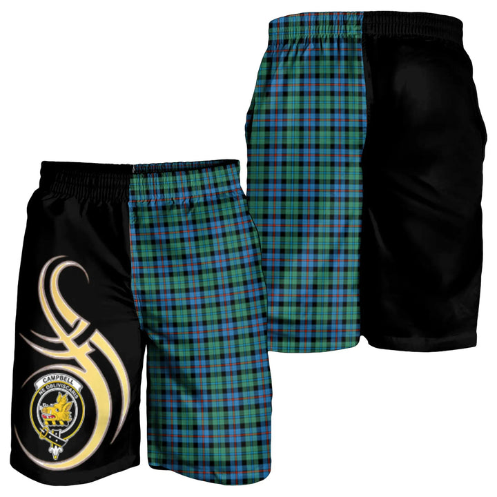 Scottish Campbell of Cawdor Ancient Clan Crest Tartan Believe in Me Men's Shorts