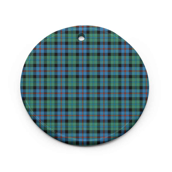 Scottish Campbell of Cawdor Ancient Clan Tartan Ceramic Ornament Circle Shape Tartan Plaid