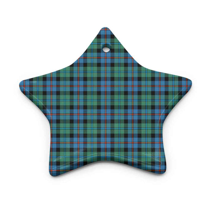 Scottish Campbell of Cawdor Ancient Clan Tartan Ceramic Ornament Star Shape Tartan Plaid