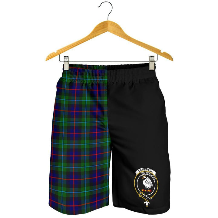 Scottish Campbell of Cawdor Clan Crest Tartan Half of Me Men's Shorts