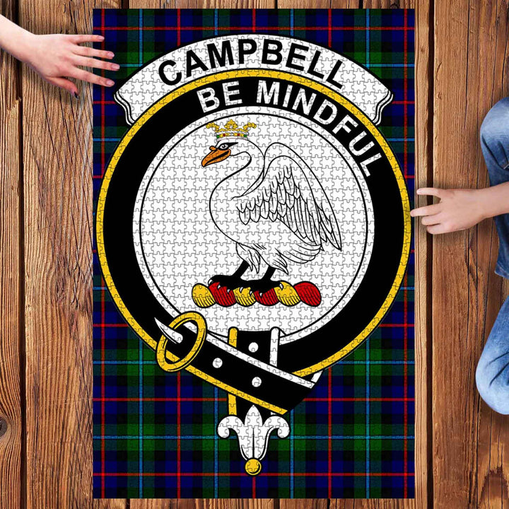 Scottish Campbell of Cawdor Clan Crest Tartan Jigsaw Puzzle 3