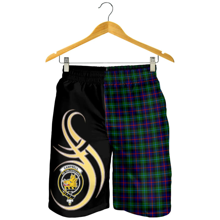 Scottish Campbell of Cawdor Modern Clan Crest Tartan Believe in Me Men's Shorts