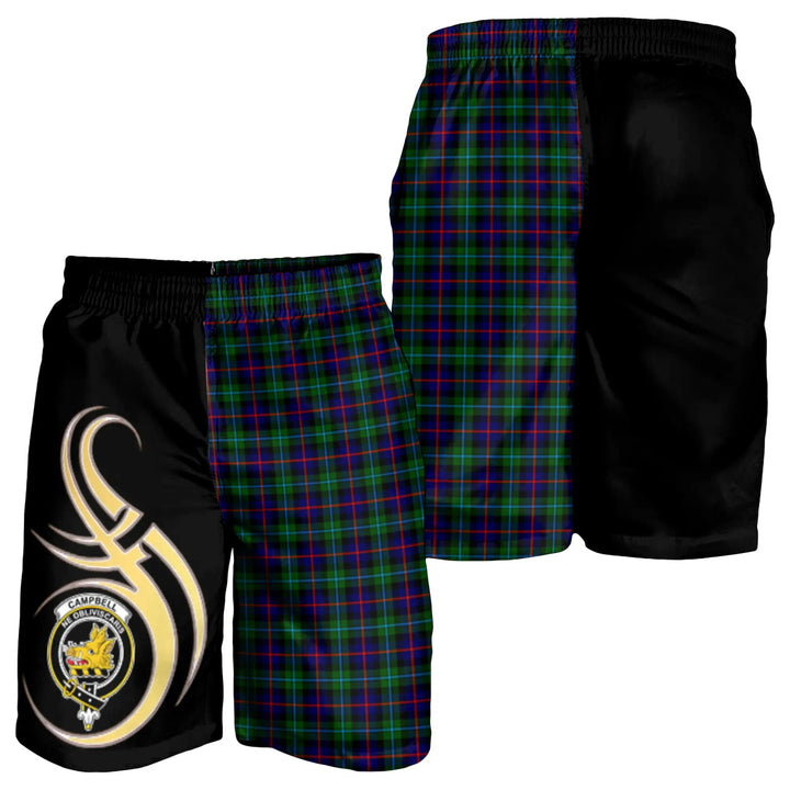 Scottish Campbell of Cawdor Modern Clan Crest Tartan Believe in Me Men's Shorts