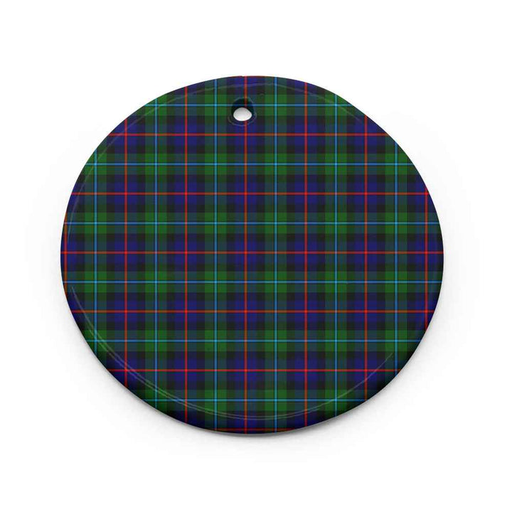 Scottish Campbell of Cawdor Modern Clan Tartan Ceramic Ornament Circle Shape Tartan Plaid