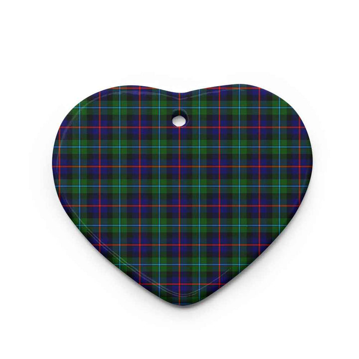 Scottish Campbell of Cawdor Modern Clan Tartan Ceramic Ornament Heart Shape Tartan Plaid