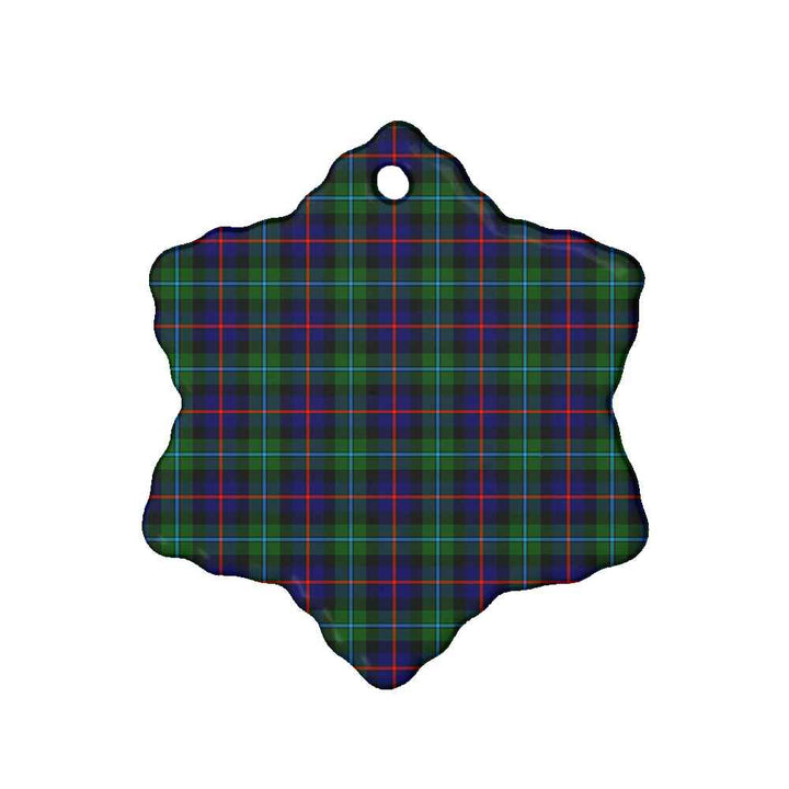 Scottish Campbell of Cawdor Modern Clan Tartan Ceramic Ornament Snow Flake Shape Tartan Plaid