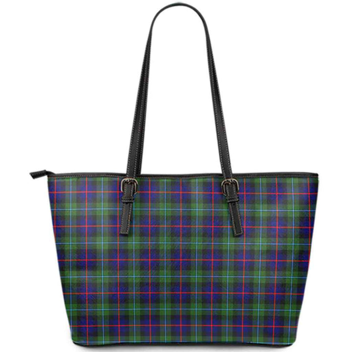 Scottish Campbell of Cawdor Modern Clan Tartan Leather Tote Tartan Plaid