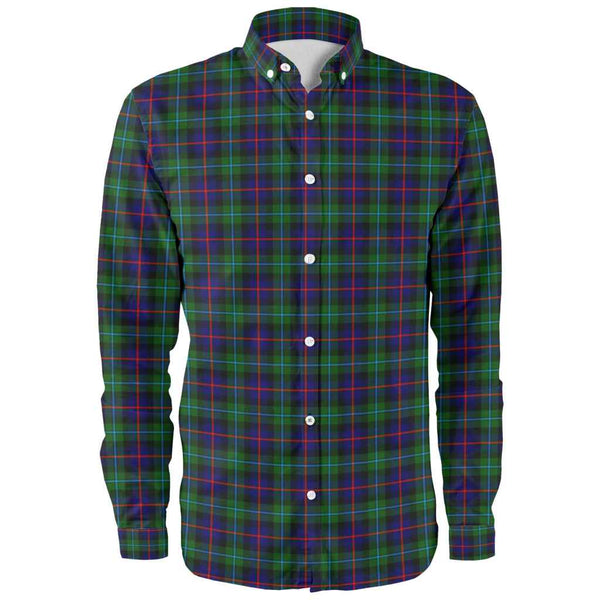 Scottish Campbell of Cawdor Modern Clan Tartan Long Sleeve Shirt Front Side Tartan Plaid