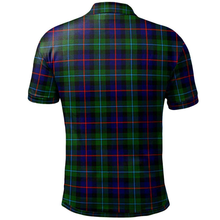 Scottish Campbell of Cawdor Modern Clan Tartan Polo Shirt Back Side Tartan Plaid