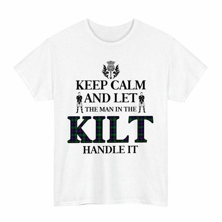 Scottish Campbell of Cawdor Modern Clan Tartan T-Shirt - Keep Calm Tartan Plaid White Color
