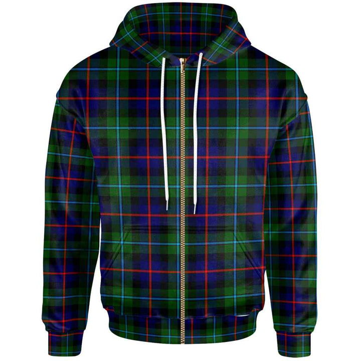 Scottish Campbell of Cawdor Modern Clan Tartan Hoodie Zip Tartan Plaid