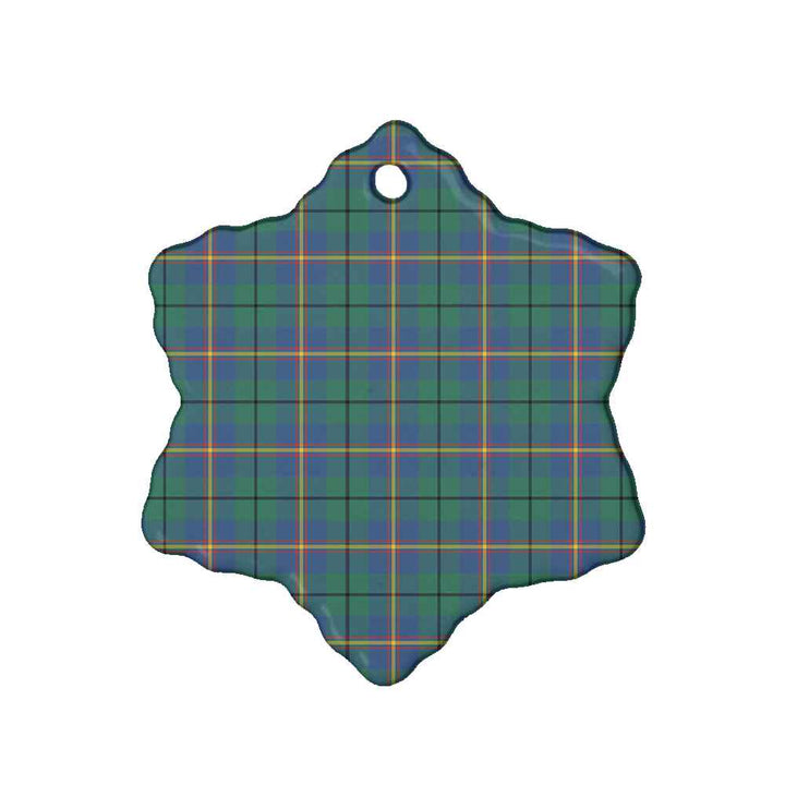 Scottish Carmichael Ancient Clan Tartan Ceramic Ornament Snow Flake Shape Tartan Plaid