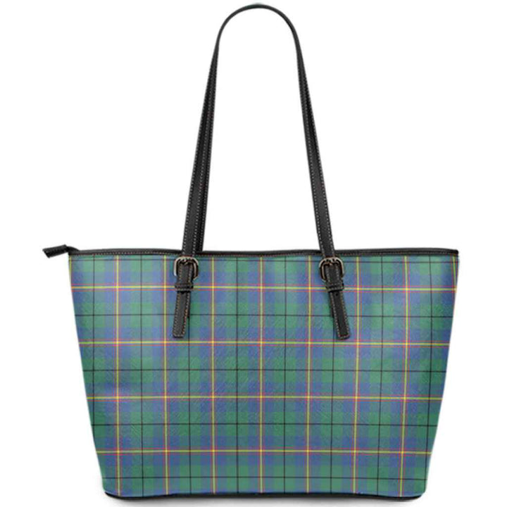 Scottish Carmichael Ancient Clan Tartan Leather Tote Tartan Plaid