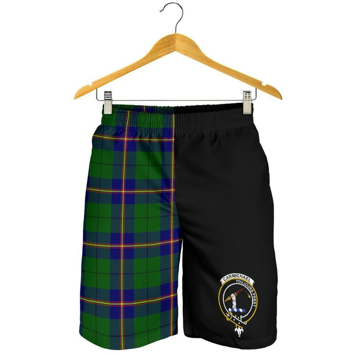 Scottish Carmichael Clan Crest Tartan Half of Me Men's Shorts