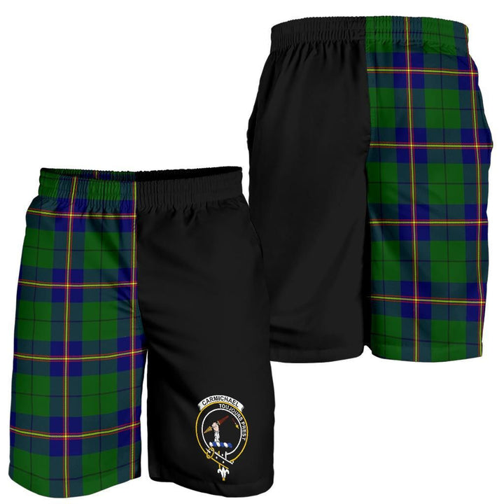 Scottish Carmichael Clan Crest Tartan Half of Me Men's Shorts