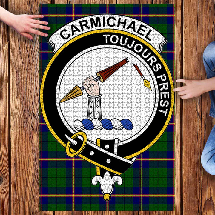 Scottish Carmichael Clan Crest Tartan Jigsaw Puzzle 3