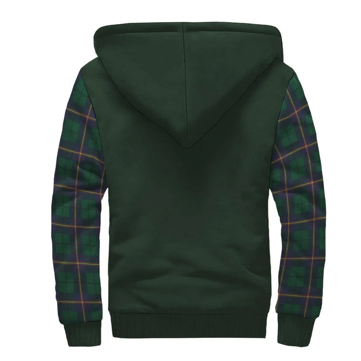 Scottish Carmichael Clan Crest Tartan Plaid Sleeve Sherpa Hoodie