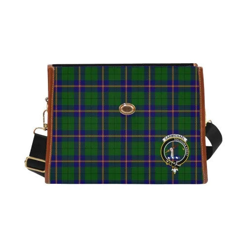 Scottish Carmichael Clan Crest Tartan Waterproof Canvas Bag Tartan Plaid 2