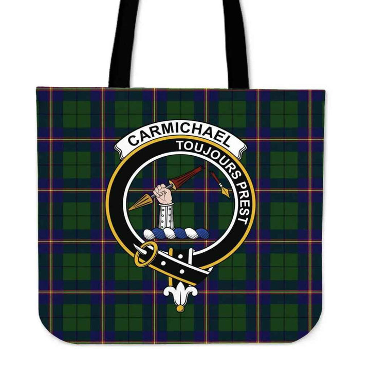 Scottish Carmichael Modern Clan Crest Tartan Tote Bag Tartan Plaid