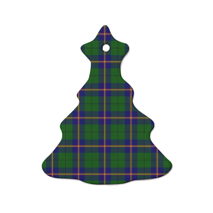 Scottish Carmichael Modern Clan Tartan Ceramic Ornament  Tree Shape Tartan Plaid
