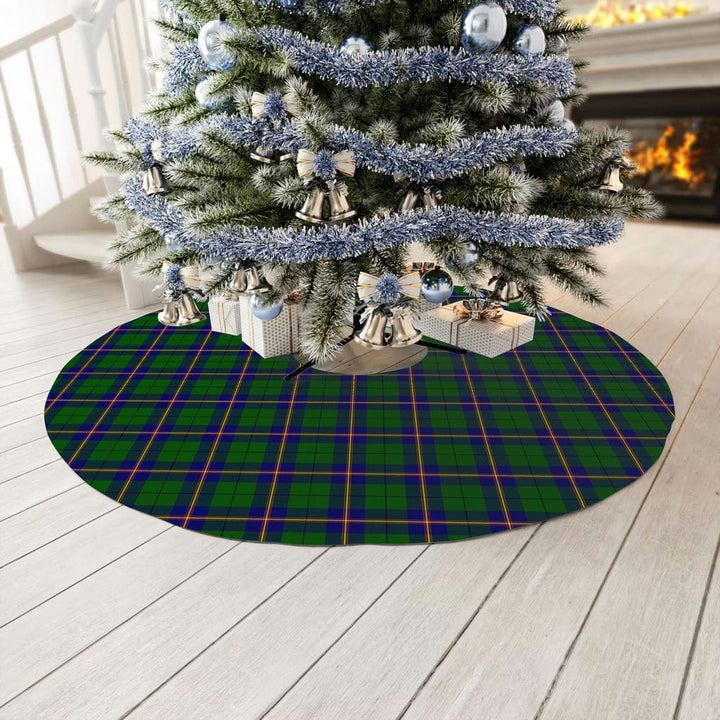 Scottish Carmichael Modern Clan Tartan Christmas Tree Skirt No Tassels 3 Tartan Plaid