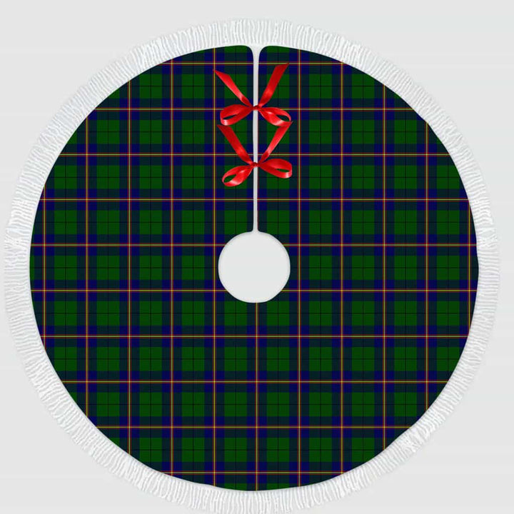 Scottish Carmichael Modern Clan Tartan Christmas Tree Skirt Tassels 1 Tartan Plaid