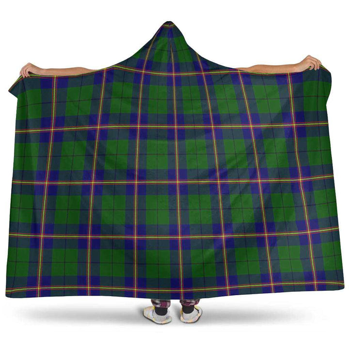 Scottish Carmichael Modern Clan Tartan Hooded Blanket Tartan Plaid 1