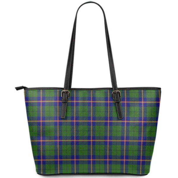 Scottish Carmichael Modern Clan Tartan Leather Tote Tartan Plaid