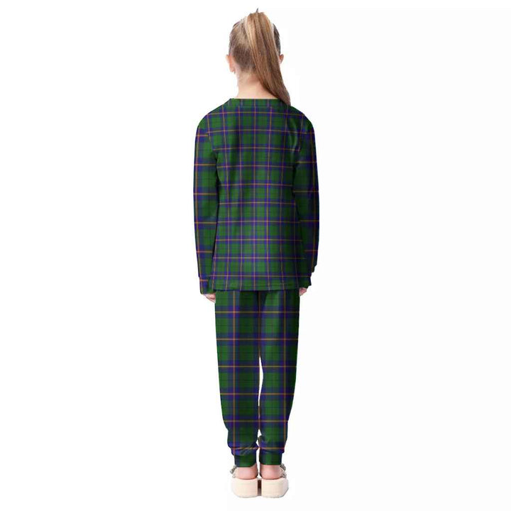Scottish Carmichael Modern Clan Tartan Pajama Set Kid Back Side Tartan Plaid